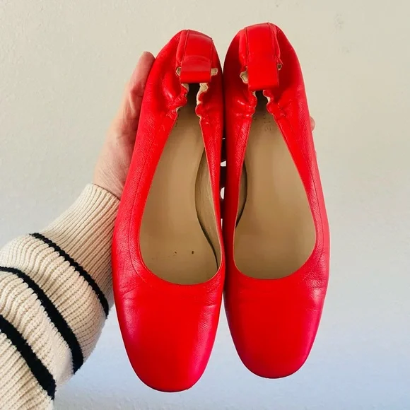Everlane The Day Heel in Red Leather - Picture 3 of 9